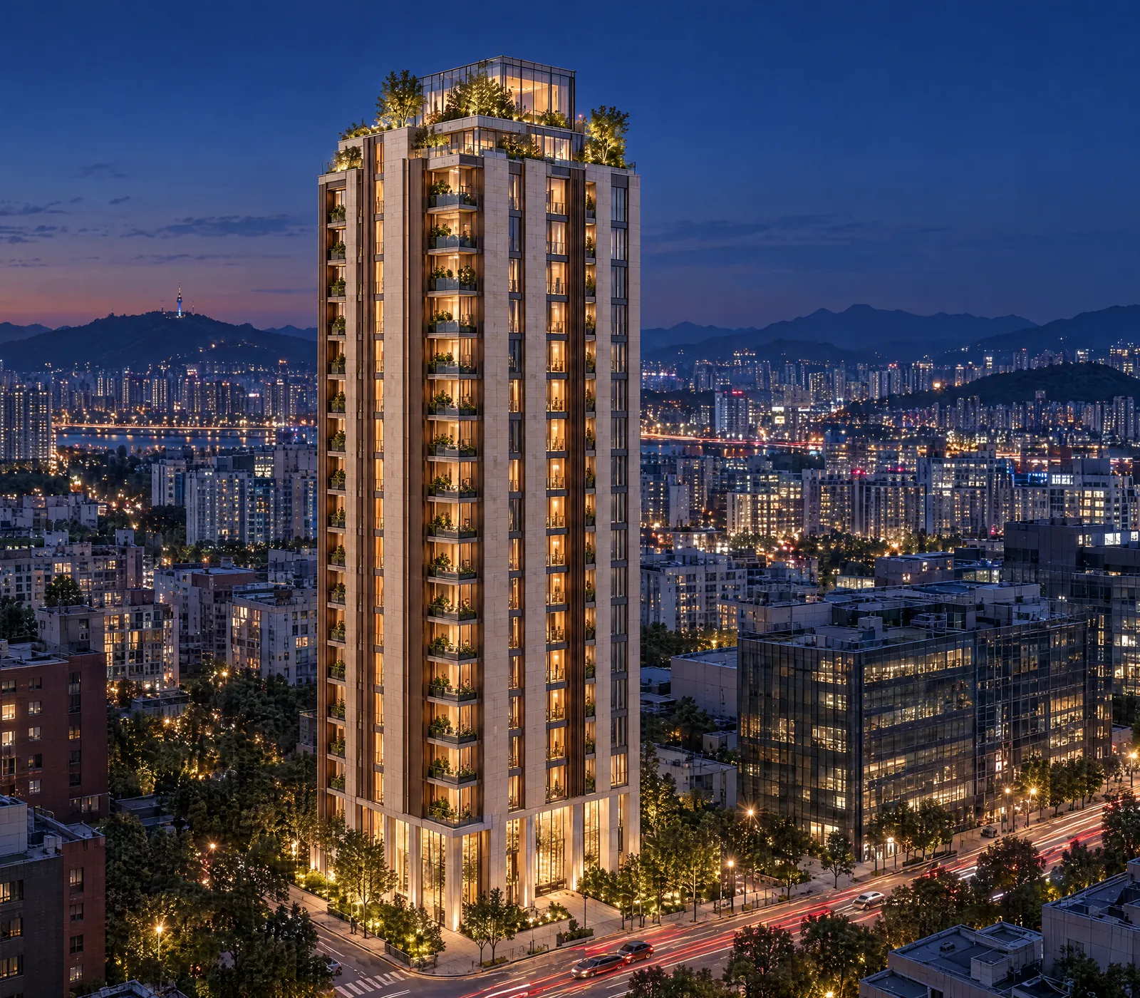 한결 야경 (AI 연출 이미지)